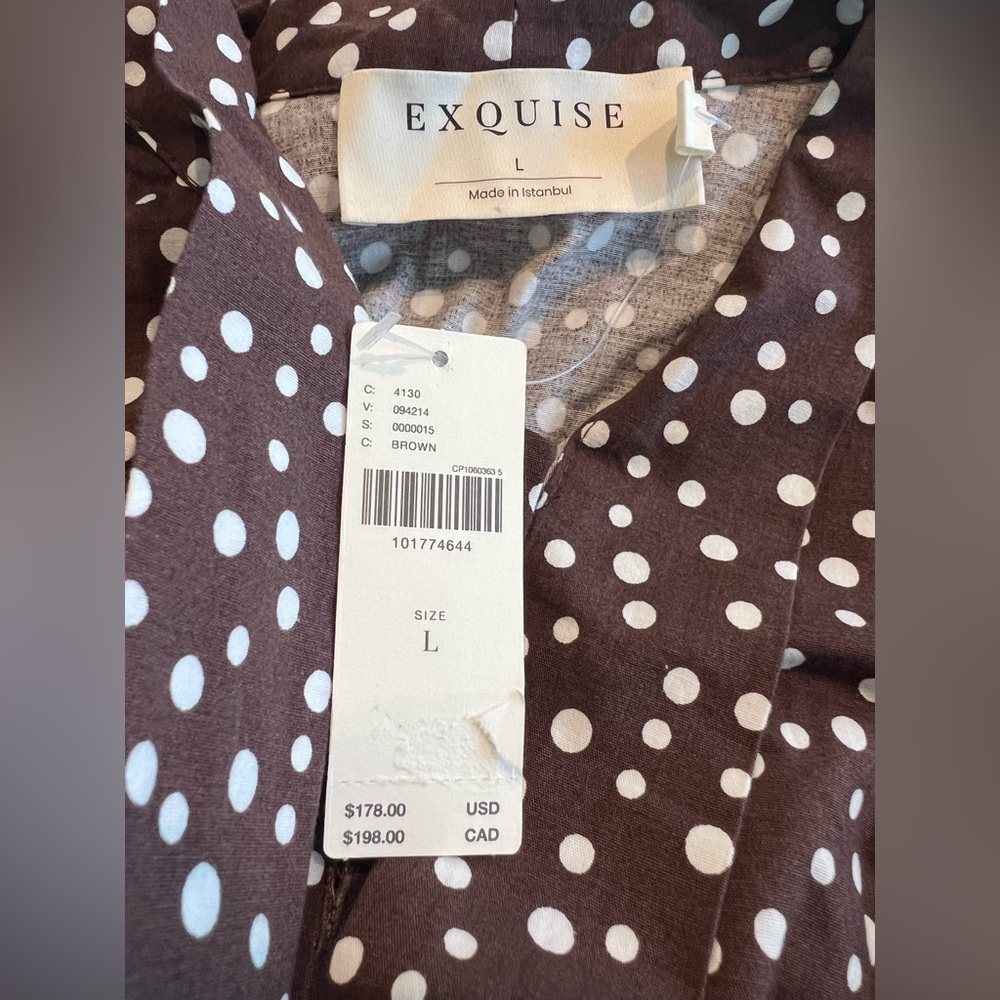 Exquise Tobie Collared Button-Front Tie-Neck Mini Shirt Dress Anthroplogie NEW - Picture 13 of 15